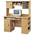 South Shore Furniture Morgan Collection Computer Desk With Hutch, 59"H x 48"W x 23"D, Honey Oak 1 thumbnail image