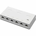 Eaton Tripp Lite Series Pre-Configured Unshielded Cat6 6-Port Surface-Mount Box, 110 IDC, RJ45, White - White - 6x RJ-45 Port(s) - N236-006-WH 1 thumbnail image