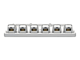 Tripp Lite Pre-Configured Unshielded Cat6 6-Port Surface-Mount Box, 110 IDC, RJ45, White - Surface mount box - RJ-45 X 6 - white