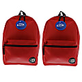 BAZIC Products 16" Basic Backpacks, Red, Pack Of 2 Backpacks 1 thumbnail image