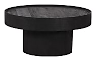 Zuo Modern Watson Mango Wood Round Coffee Table, 13-5/16”H x 28"W x 28"D, Black 1 thumbnail image