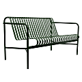 Eurostyle Enid Outdoor Furniture Steel Loveseat, Dark Green