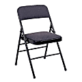 Samsonite® Commercial-Grade Folding Chairs, 18"H x 18"W x 19"D, Black Frame, Black Fabric, Pack Of 4