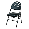 Samsonite® Vinyl Padded Oversized Folding Chairs, 36 1/2"H x 19 1/2"W x 22 3/4"D, Black, Pack Of 4 1 thumbnail image
