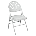 Samsonite® Vinyl Padded Oversized Folding Chairs, 36 1/2"H x 19 1/2"W x 22 3/4"D, Cool Gray, Pack Of 4 1 thumbnail image