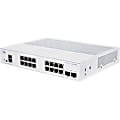 Cisco 250 CBS250-16T-2G Ethernet Switch - 16 Ports - Manageable - 2 Layer Supported - Modular - 2 SFP Slots - 156.40 W Power Consumption - Optical Fiber, Twisted Pair - Rack-mountable - Lifetime Limited Warranty