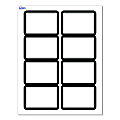 Avery® Adhesive Name Badges, S00-EY6-PRFNB10, Rectangle, 2-1/3" x 3-3/8", Matte White, Preprinted Double Black Border Design, Pack Of 80 1 thumbnail image