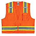 Ergodyne GloWear Safety Vest, 2-Tone Surveyors, Type-R Class 2, XX-Large/3X, Orange, 8248Z
