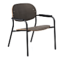 KFI Studios Tioga Lounge Guest Chair With Arms, Dark Chestnut/Black 1 thumbnail image