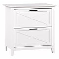 Bush Business Furniture Key West 30"W x 19-7/8"D Lateral 2-Drawer File Cabinet, Pure White Oak, Standard Delivery
