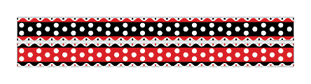 Barker Creek Double-Sided Straight-Edge Border Strips, 3" x 35", Just Dotty, Pack Of 12 1 thumbnail image