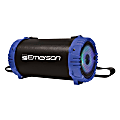 Emerson EAS-3001-BLUE Boomer Impulse Flash Portable Bluetooth Speaker With LED Lighting and Carrying Strap, Blue