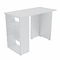 Inval 40"W Writing Desk With Open Storage Shelves, White 1 thumbnail image