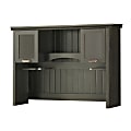 South Shore Furniture Gascony Collection Desk Hutch, 36"H x 49"W x 13"D, Ebony & Spice