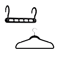 Honey Can Do Collapsible And Velvet Hangers, Black, Pack Of 55 Hangers 1 thumbnail image