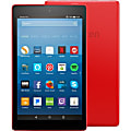 Amazon Fire HD 8 Tablet - 8" - 1.50 GB RAM - 32 GB Storage - Punch Red - Quad-core (4 Core) 1.30 GHz - microSD Supported - 2 Megapixel Rear Camera 1 thumbnail image
