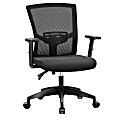 ALPHA HOME Ergonomic Mesh Mid-Back Office Task Chair, Black