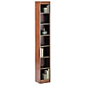 Safco® WorkSpace® Wood Veneer Baby Bookcase, Cherry, 7 Shelves, 84"H x 12"W x 12"D