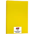 JAM Paper® Card Stock, Solar Yellow, Ledger (11" x 17"), 65 Lb, 30% Recycled, Pack Of 50