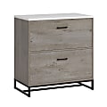 Sauder® Tremont Row 28"W x 15-3/4"D Lateral 2-Drawer File Cabinet, Mystic Oak/White