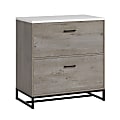 Sauder® Tremont Row 28"W x 15-3/4"D Lateral 2-Drawer File Cabinet, Mystic Oak/White 1 thumbnail image