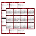 2025-2026 SwiftGlimpse Academic Erasable Monthly Wall Calendar, 24" x 36", White/Maroon, July 2025 To June 2026 1 thumbnail image