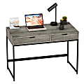Bestier 44"W Computer Desk With Drawers, Grey 1 thumbnail image
