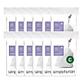 simplehuman Code C Custom-Fit Can Liners, 2.6-3.2 Gallons, White, Box Of 240