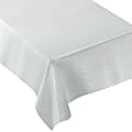 Amscan Metallic Fabric Table Cover, 60" x 104", White 1 thumbnail image