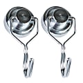 Teacher Created Resources Magnetic Hooks, 1" x 1", Silver, 2 Hooks Per Pack, Set Of 2 Packs 1 thumbnail image
