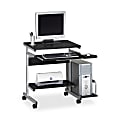 Mayline Eastwinds Portrait PC Cart Desk Workstation 31"H x 36 1/2"W x 19 1/4"D, Anthracite/Metallic Gray 1 thumbnail image