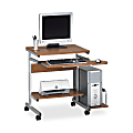 Mayline Eastwinds Portrait PC Cart Desk Workstation 31"H x 36 1/2"W x 19 1/4"D, Medium Cherry/Metallic Gray 1 thumbnail image