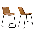 Glamour Home Amery Bar Stools, Black/Cappuccino, Set Of 2 Stools 1 thumbnail image