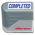 Office Depot® Brand Pre-Inked Message Stamp, "Completed", Blue 1 thumbnail image