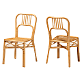 bali & pari Ivora Modern Bohemian Dining Chairs, Natural Brown, Set Of 2 Chairs 1 thumbnail image