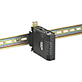 Black Box Fast Ethernet Extreme Temperature Switch - (2) 10/100-Mbps Copper RJ45, (1) 100-Mbps Multimode Fiber, 1300nm, 2km, ST, 24V DC-Power, DIN Rail - 2 x RJ-45 , 1 x ST - 10/100Base-TX, 100Base-X - Rack-mountable