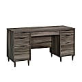 Sauder® Clifford Place 59”W Double-Pedestal Executive Computer Desk, Jet Acacia