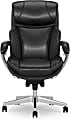 Serta® iComfort i6000 Big & Tall Ergonomic Bonded Leather High-Back Executive Chair, Black/Silver
