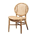 bali & pari Osaka Rattan Dining Accent Chair, Natural Brown