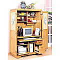 Cole Office Chatsworth Computer Armoire, 74"H x 48"W x 26"D, Light Oak 1 thumbnail image