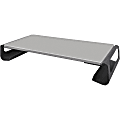 Kantek Contemporary Monitor Riser - 3.2" Height x 22" Width x 9.8" Depth - Steel, Medium Density Fiberboard (MDF) - Black, Gray 1 thumbnail image