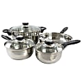 Gibson Home Lybra 7-Piece 2-Tone Polished Stainless Steel Cookware Set, Silver 1 thumbnail image