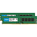 Crucial 16GB Kit (2 x 8GB) DDR4-2666 UDIMM - For Desktop PC - 16 GB (2 x 8GB) - DDR4-2666/PC4-21300 DDR4 SDRAM - 2666 MHz - CL19 - 1.20 V - Non-ECC - Unbuffered - 288-pin - DIMM - Lifetime Warranty