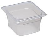 Cambro Translucent GN 1/6 Food Pans, 4"H x 6-3/8"W x 6-15/16"D, Pack Of 6 Containers