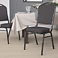 Flash Furniture HERCULES Fabric Crown-Back Stacking Banquet Chair, Gray/Silver
