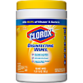 Clorox Disinfecting Wipes, Bleach-Free Cleaning Wipes - Ready-To-Use Wipe - Crisp Lemon Scent - 105 / Canister - 4 / Carton - White 1 thumbnail image