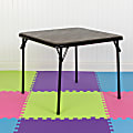 Flash Furniture Kid's Folding Table, 20-1/4"H x 24"W x 24"D, Black