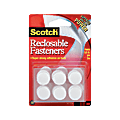 Scotch® Recloseable Fasteners, White, 3/4" Dots, Pack Of 24