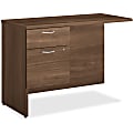 HON 101 Left Return, Pinnacle - 42" x 19.9" x 29.5"Return, Work Surface, End Panel, Modesty Panel - 2 x Box Drawer(s), File Drawer(s) - Single Pedestal on Left Side - Square Edge - Material: Particleboard, Metal Handle, Wood Grain Modesty Panel
