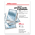 Office Depot® Brand Premium Greeting Cards, Half-Fold Glossy, 8 1/2" x 11", Pack Of 15